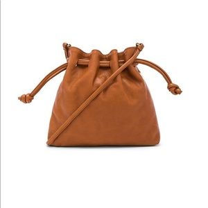 Clare V Petit Henri tan leather drawstring bag